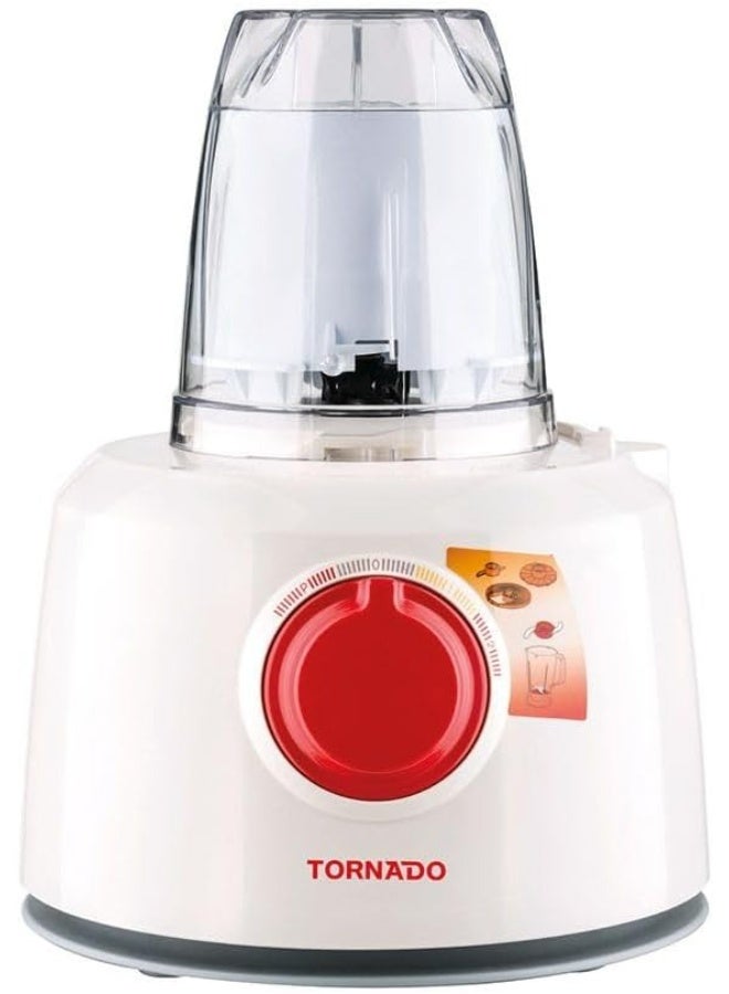 Tornado Mini Chopper / Grinder, 1 Liter Bowl, 2 Mills, 300-400W Power (Est.), White - Model TFP-1000CC - Image 5